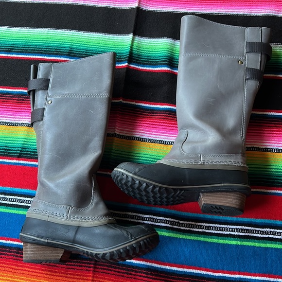 SOREL Slimpack Riding Tall II Waterproof Boots in Quarry/Pebble - Picture 2 of 14